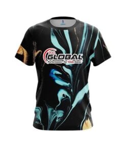 900 Global Blue and Gold Resin CoolWick Bowling Jersey