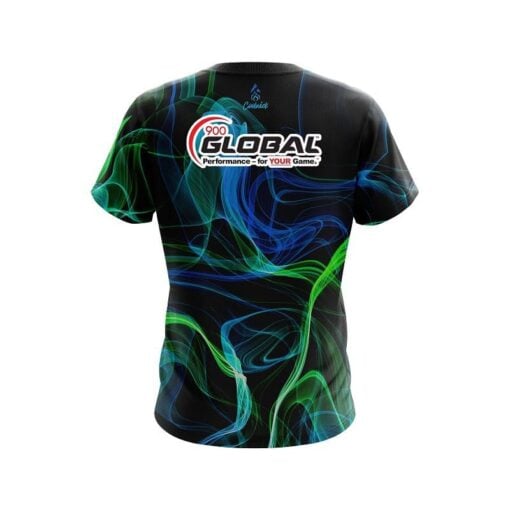 900 Global Blue Green Smoke CoolWick Bowling Jersey - Image 2