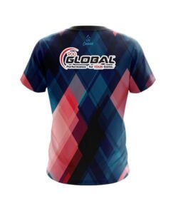 Alternative view of 900 Global Blue And Pink Diamond CoolWick Bowling Jersey