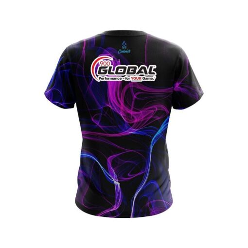 900 Global Blue Purple Smoke CoolWick Bowling Jersey - Image 2