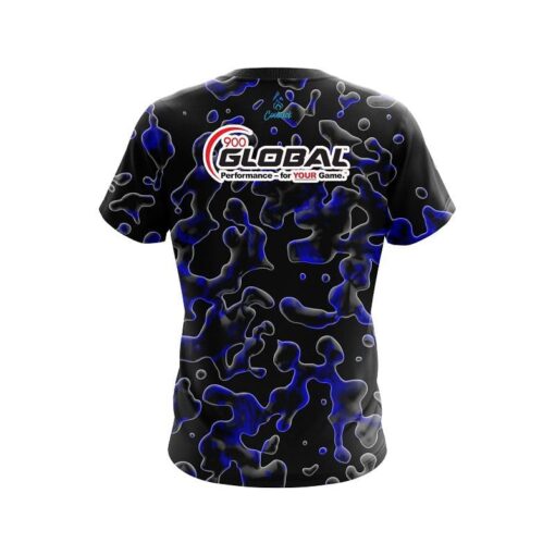 900 Global Blue Flowing Fluid CoolWick Bowling Jersey - Image 2