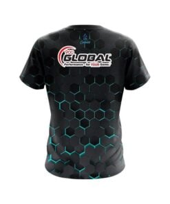 Alternative view of 900 Global Aqua Honeycomb Fusion CoolWick Bowling Jersey