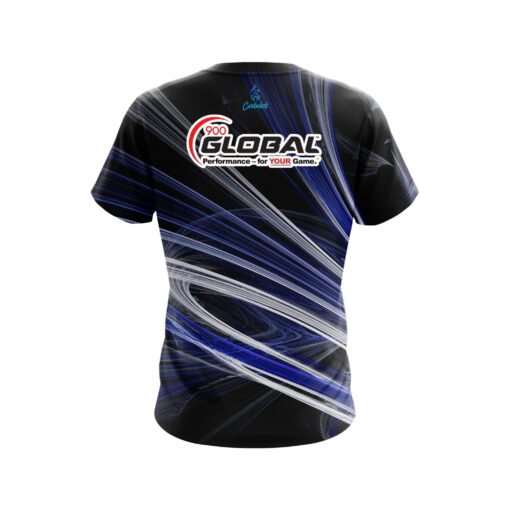 900 Global Blue Motion Swirl CoolWick Bowling Jersey - Image 2