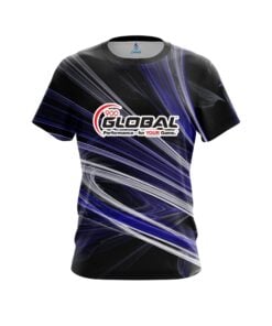900 Global Blue Motion Swirl CoolWick Bowling Jersey