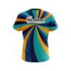 900 Global Orange And Blue Color Swirl CoolWick Bowling Jersey - Image 2