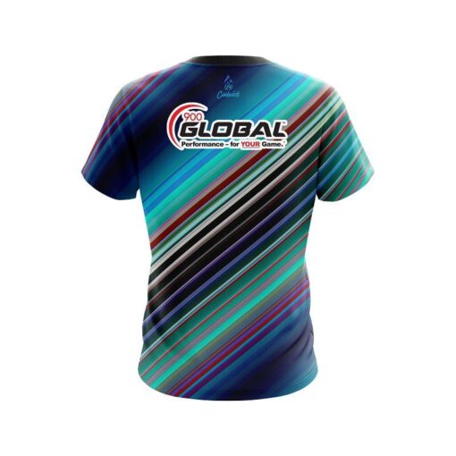 900 Global Candy Stripe CoolWick Bowling Jersey - Image 2