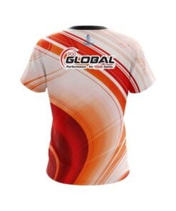Alternative view of 900 Global Curvy Orange Pattern CoolWick Bowling Jersey