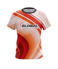 900 Global Curvy Orange Pattern CoolWick Bowling Jersey