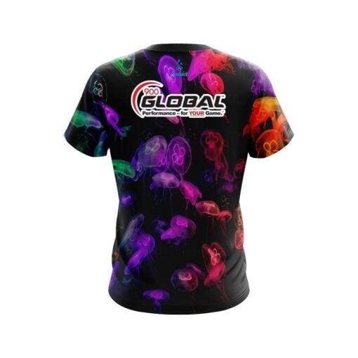 900 Global Glowing Jellyfish CoolWick Bowling Jersey - Image 2