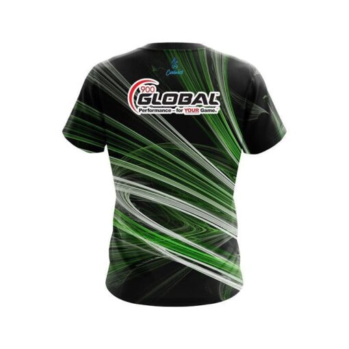 900 Global Green Motion Swirl CoolWick Bowling Jersey - Image 2