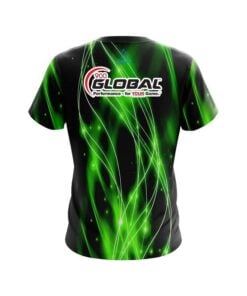 Alternative view of 900 Global Green Spiral Waves CoolWick Bowling Jersey
