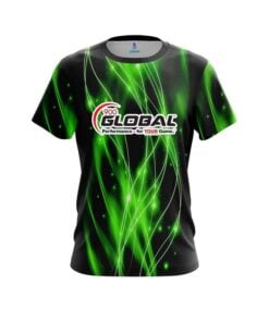 900 Global Green Spiral Waves CoolWick Bowling Jersey