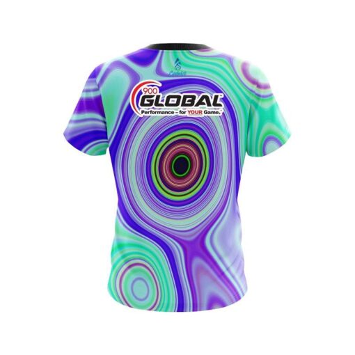 900 Global Hypnotic Swirl CoolWick Bowling Jersey - Image 2