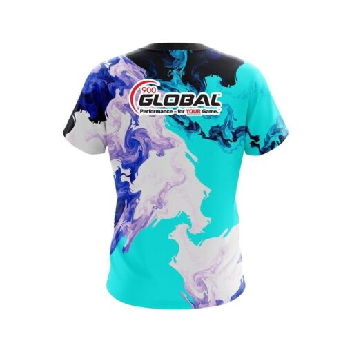 900 Global Liquid Marble Purple And Blue CoolWick Bowling Jersey - Image 2