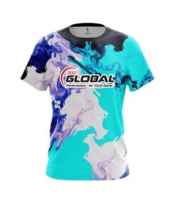 900 Global Liquid Marble Purple And Blue CoolWick Bowling Jersey