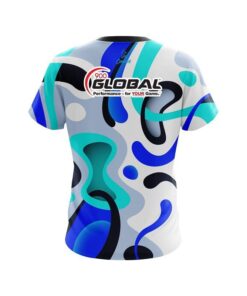 Alternative view of 900 Global Modern Art Blue CoolWick Bowling Jersey