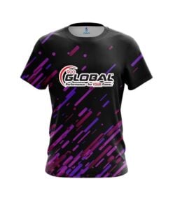900 Global Modern Purple Stripe CoolWick Bowling Jersey