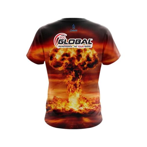900 Global Nuke Explosion CoolWick Bowling Jersey - Image 2