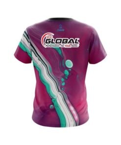 Alternative view of 900 Global Pink And Green Liquid CoolWick Bowling Jersey