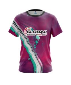 900 Global Pink And Green Liquid CoolWick Bowling Jersey