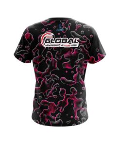 Alternative view of 900 Global Pink Flowing Fluid CoolWick Bowling Jersey