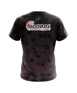 Alternative view of 900 Global Pink Honeycomb Fusion CoolWick Bowling Jersey