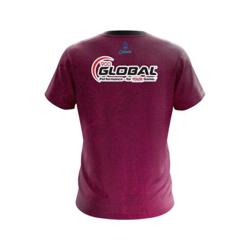 900 Global Pink Grunge Canvas CoolWick Bowling Jersey - Image 2