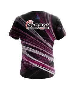 Alternative view of 900 Global Pink Motion Swirl CoolWick Bowling Jersey