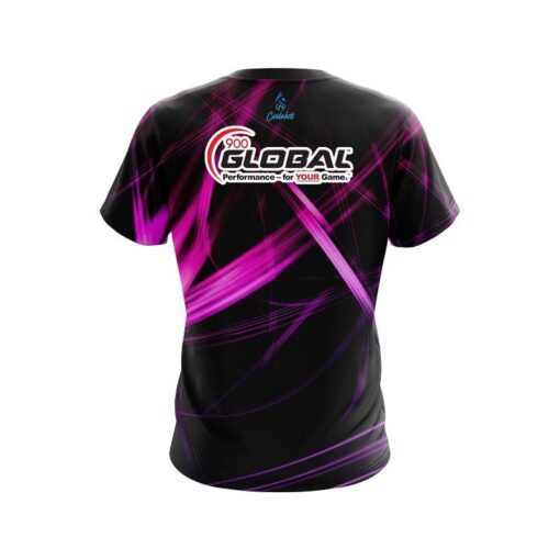 900 Global Pink Spiral CoolWick Bowling Jersey - Image 2