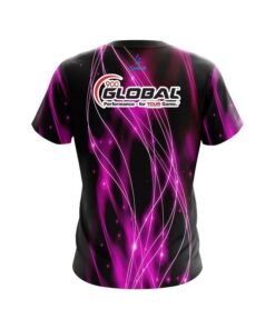 Alternative view of 900 Global Pink Spiral Waves CoolWick Bowling Jersey