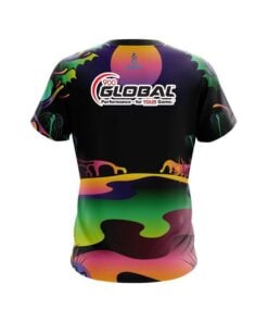 Alternative view of 900 Global Psychedelic Lakeside CoolWick Bowling Jersey