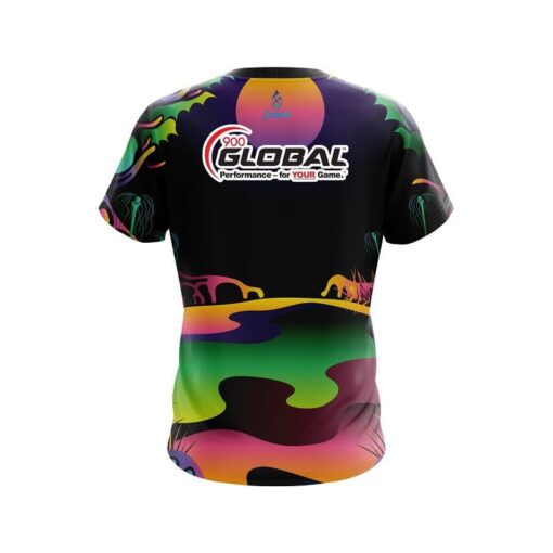 900 Global Psychedelic Lakeside CoolWick Bowling Jersey - Image 2