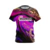 900 Global Magenta Gold Liquid Marble CoolWick Bowling Jersey