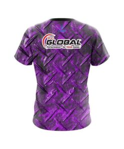 Alternative view of 900 Global Purple Diamond Plate CoolWick Bowling Jersey