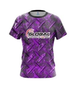 900 Global Purple Diamond Plate CoolWick Bowling Jersey
