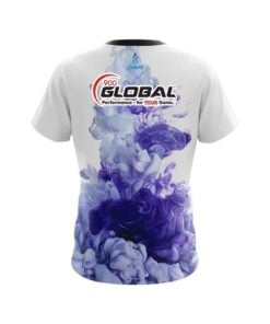 Alternative view of 900 Global Purple ink Splash CoolWick Bowling Jersey