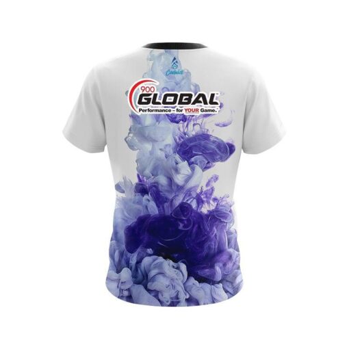 900 Global Purple ink Splash CoolWick Bowling Jersey - Image 2