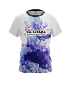 900 Global Purple ink Splash CoolWick Bowling Jersey