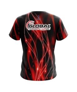 Alternative view of 900 Global Red Spiral Waves CoolWick Bowling Jersey