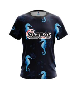 900 Global Underwater Seahorse CoolWick Bowling Jersey