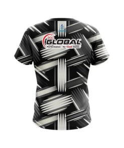 Alternative view of 900 Global Striped Pattern CoolWick Bowling Jersey