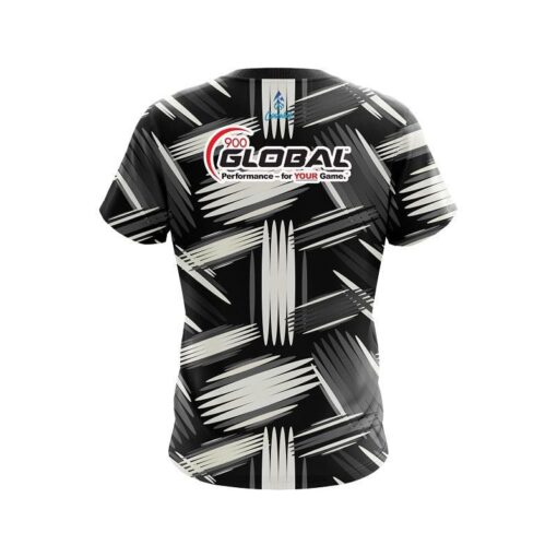 900 Global Striped Pattern CoolWick Bowling Jersey - Image 2