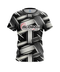 900 Global Striped Pattern CoolWick Bowling Jersey