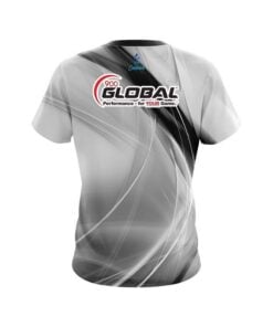 Alternative view of 900 Global Wavy Black And White Swirl CoolWick Bowling Jersey
