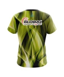 Alternative view of 900 Global Wavy Yellow Swirl  CoolWick Bowling Jersey