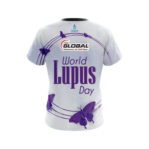 900 Global World Lupus Cancer Awareness 3 CoolWick Bowling Jersey - Image 2