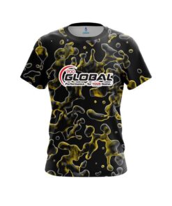 900 Global Yellow Flowing Fluid CoolWick Bowling Jersey