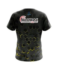 Alternative view of 900 Global Yellow Honeycomb Fusion CoolWick Bowling Jersey