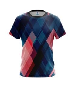 Plain Blue And Pink Diamond CoolWick Bowling Jersey