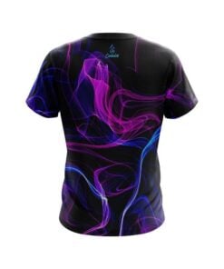 Alternative view of Plain Blue Purple Smoke CoolWick Bowling Jersey